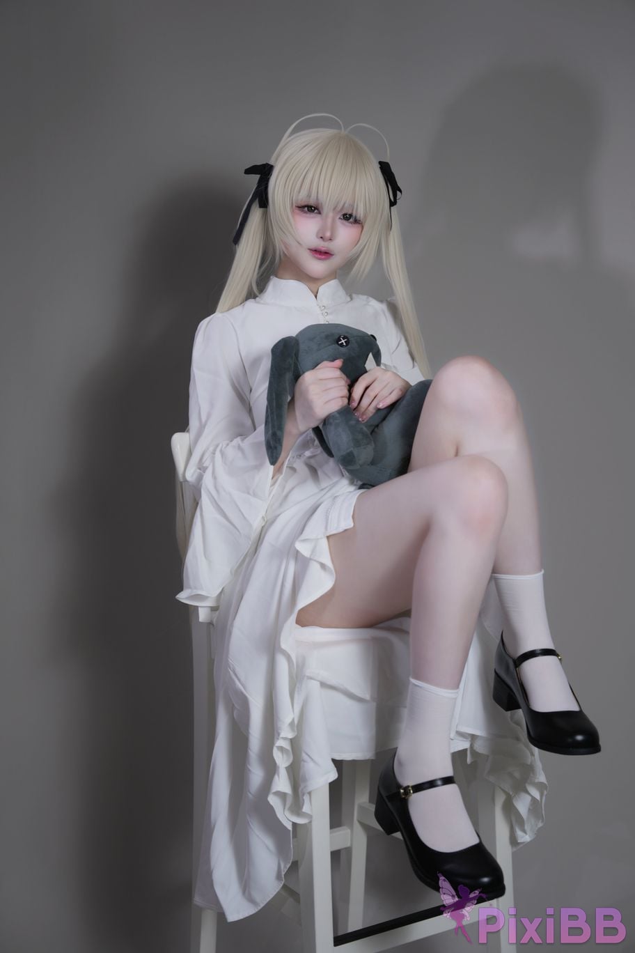 Cosplayer you ai Youmeko emptiness of fate Kasugano Yuu white dress PixiBB.COM 009