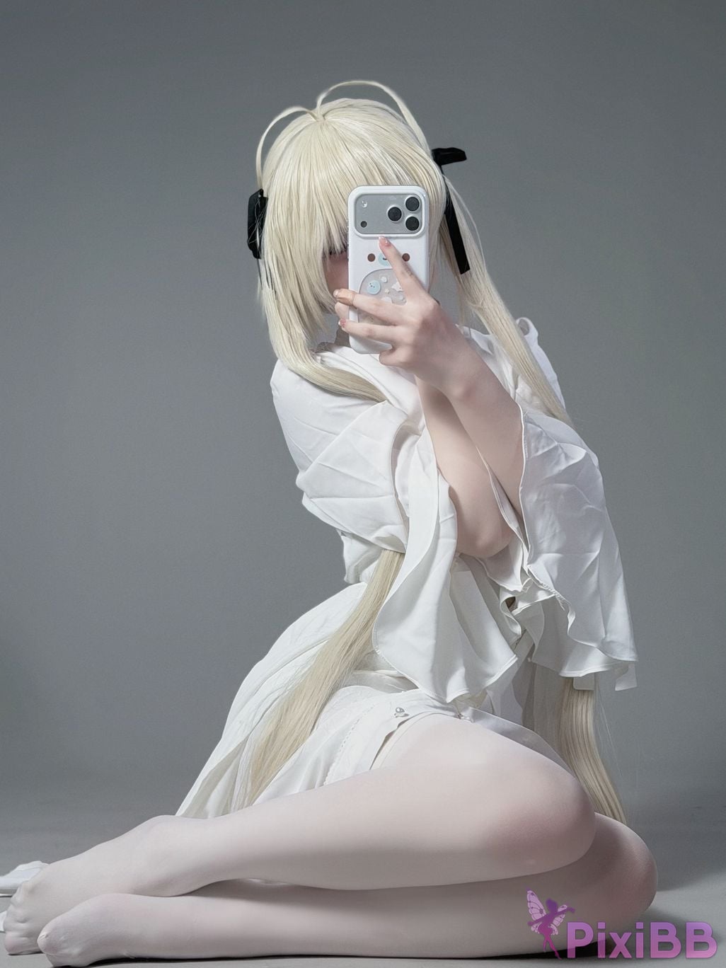 Cosplayer you ai Youmeko emptiness of fate Kasugano Yuu white dress PixiBB.COM 025