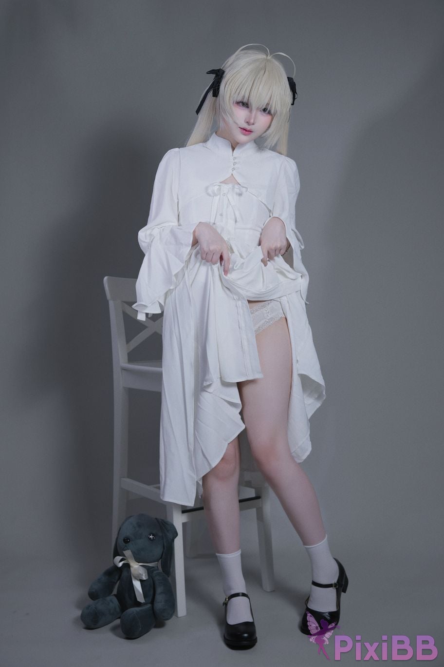 Cosplayer you ai Youmeko emptiness of fate Kasugano Yuu white dress PixiBB.COM 034
