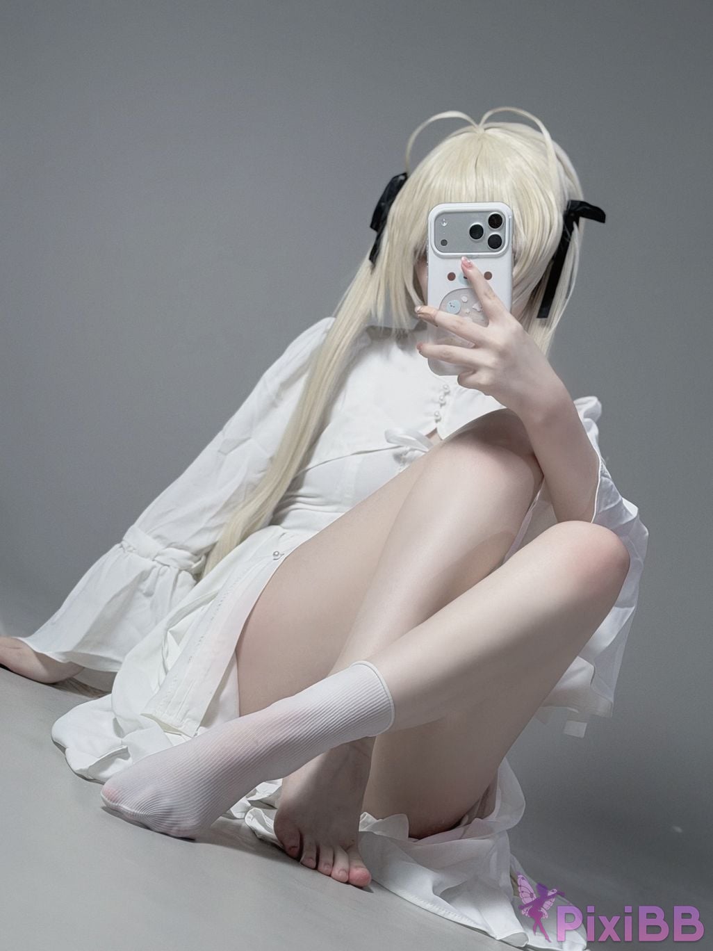 Cosplayer you ai Youmeko emptiness of fate Kasugano Yuu white dress PixiBB.COM 035