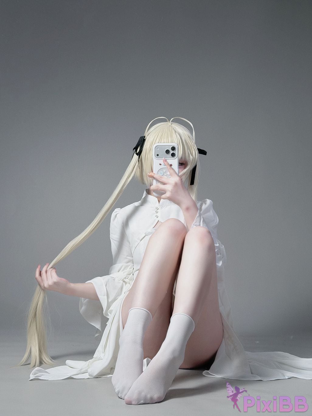Cosplayer you ai Youmeko emptiness of fate Kasugano Yuu white dress PixiBB.COM 036