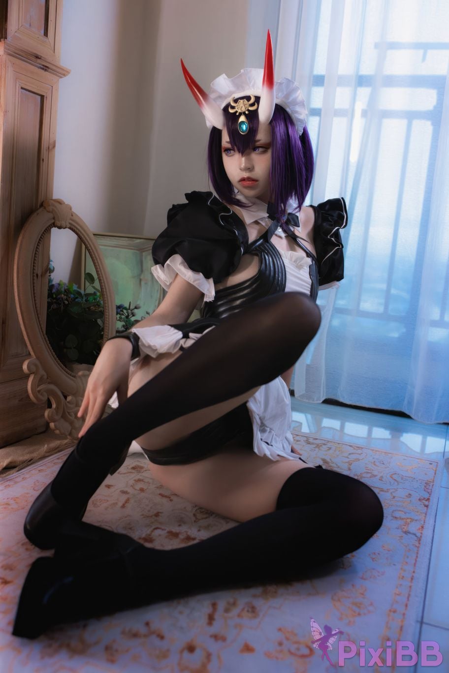 Cosplayer crazy cat ss Drinking girl maid PixiBB.COM 005