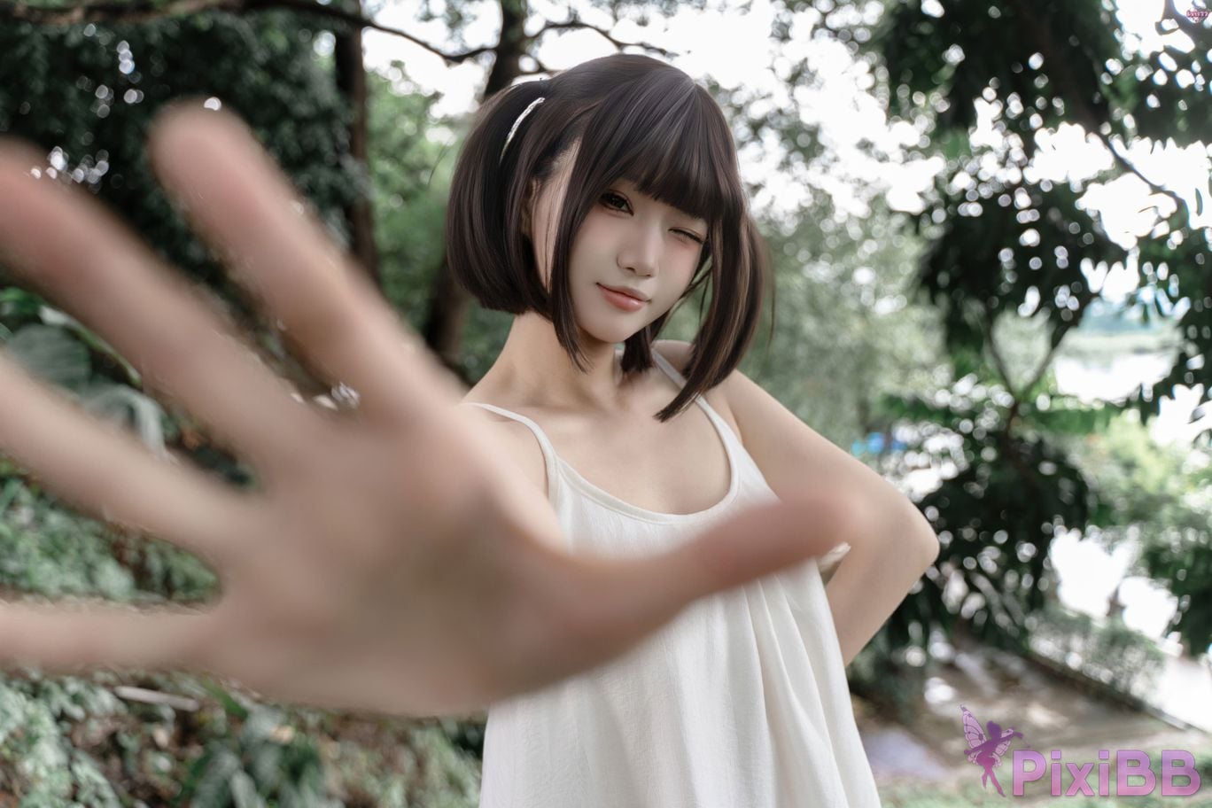 Cosplayer Qiqi be good Encounter on a rainy day PixiBB.COM 013