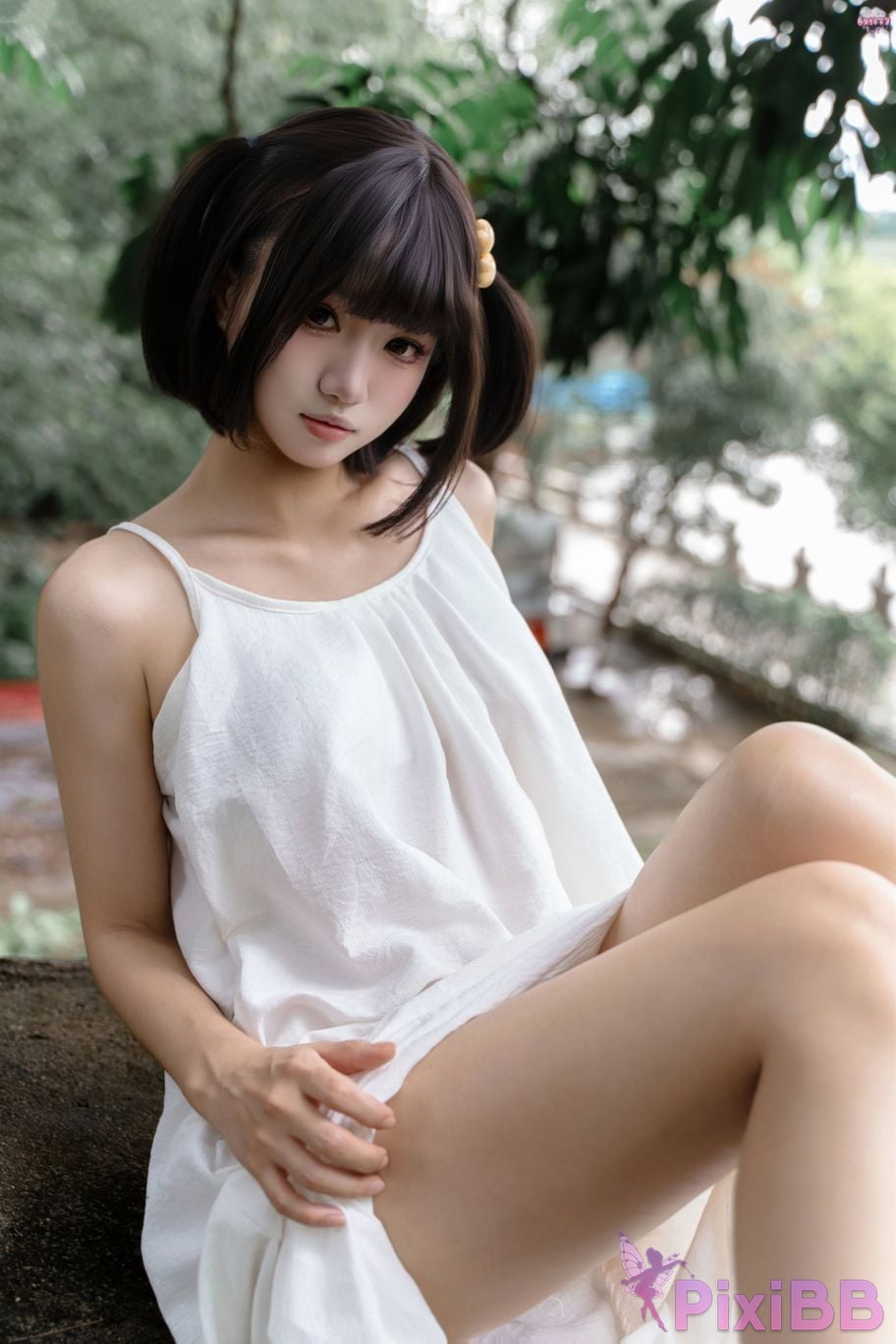 Cosplayer Qiqi be good Encounter on a rainy day PixiBB.COM 021