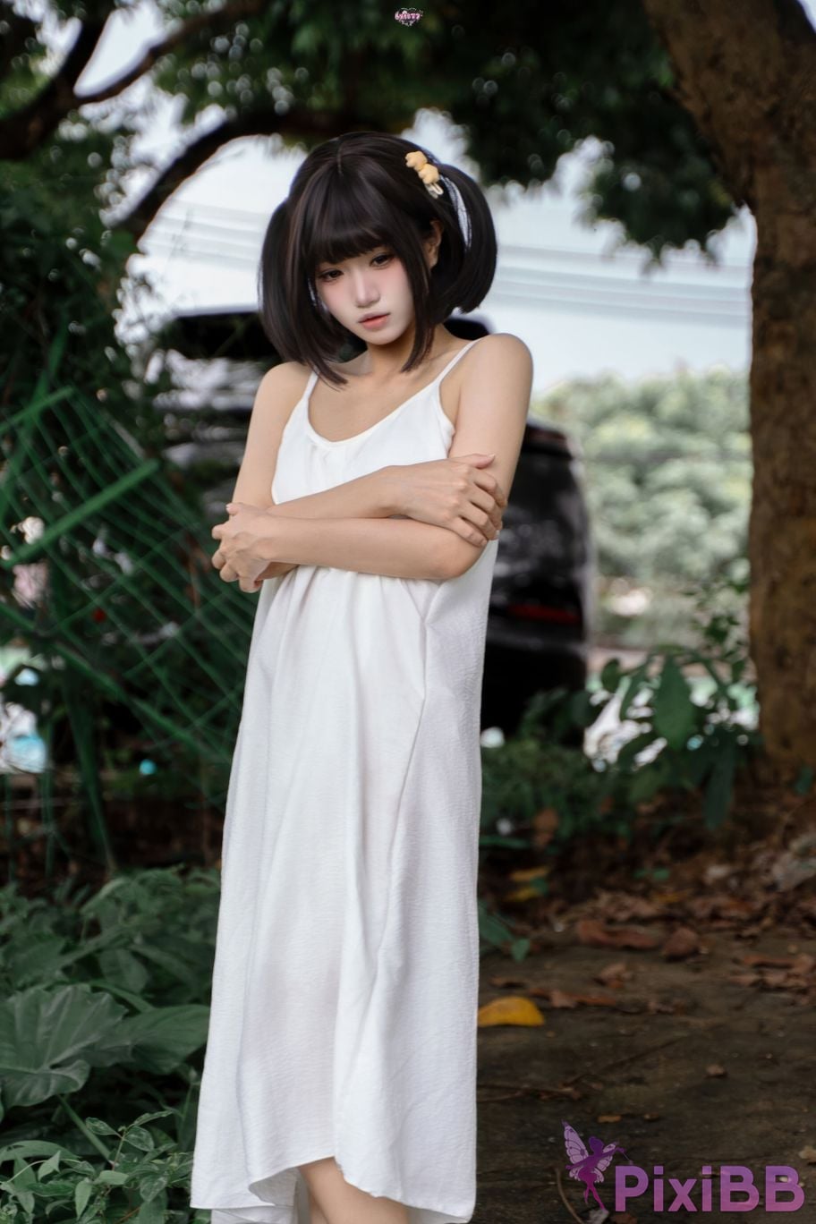 Cosplayer Qiqi be good Encounter on a rainy day PixiBB.COM 027