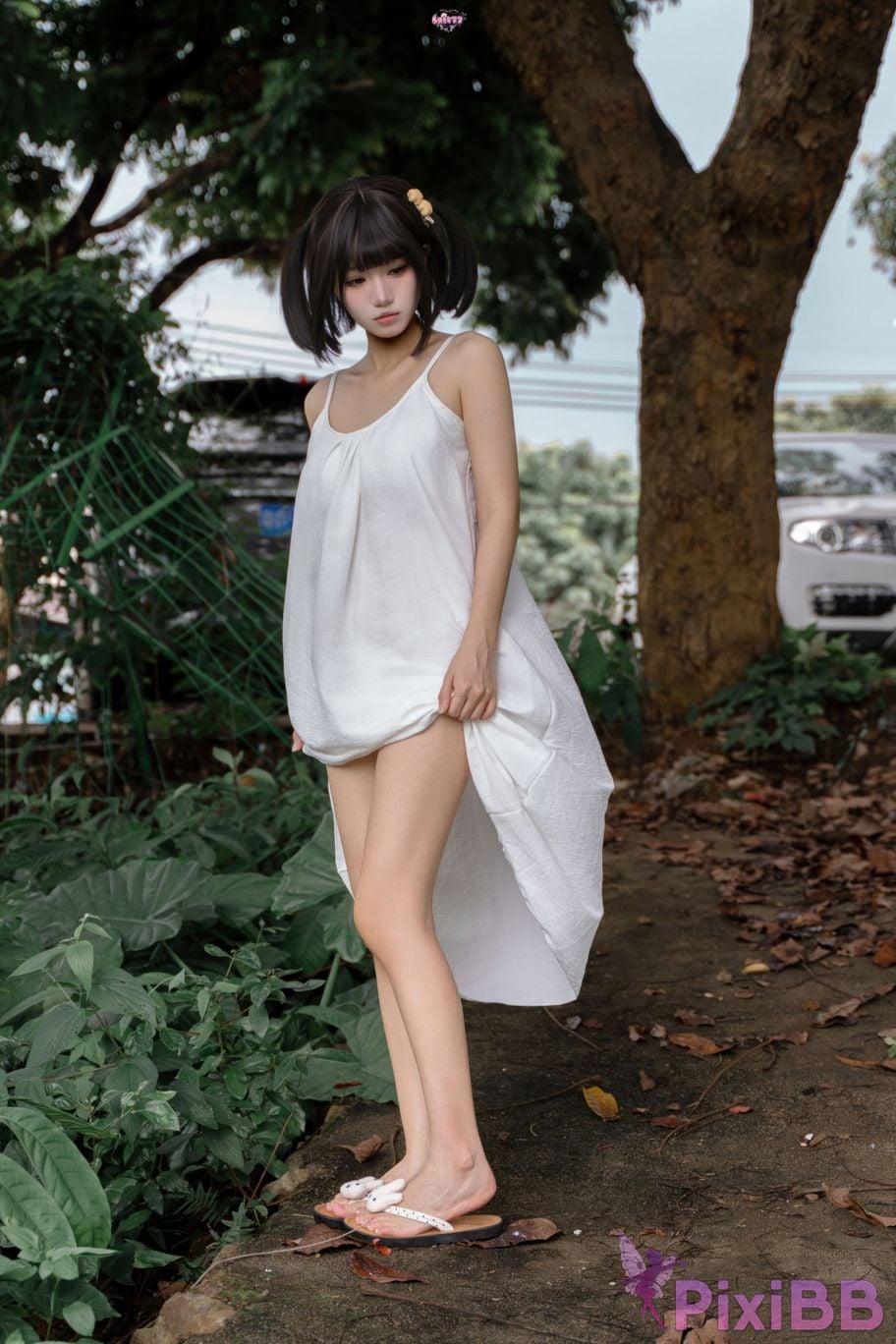 Cosplayer Qiqi be good Encounter on a rainy day PixiBB.COM 028
