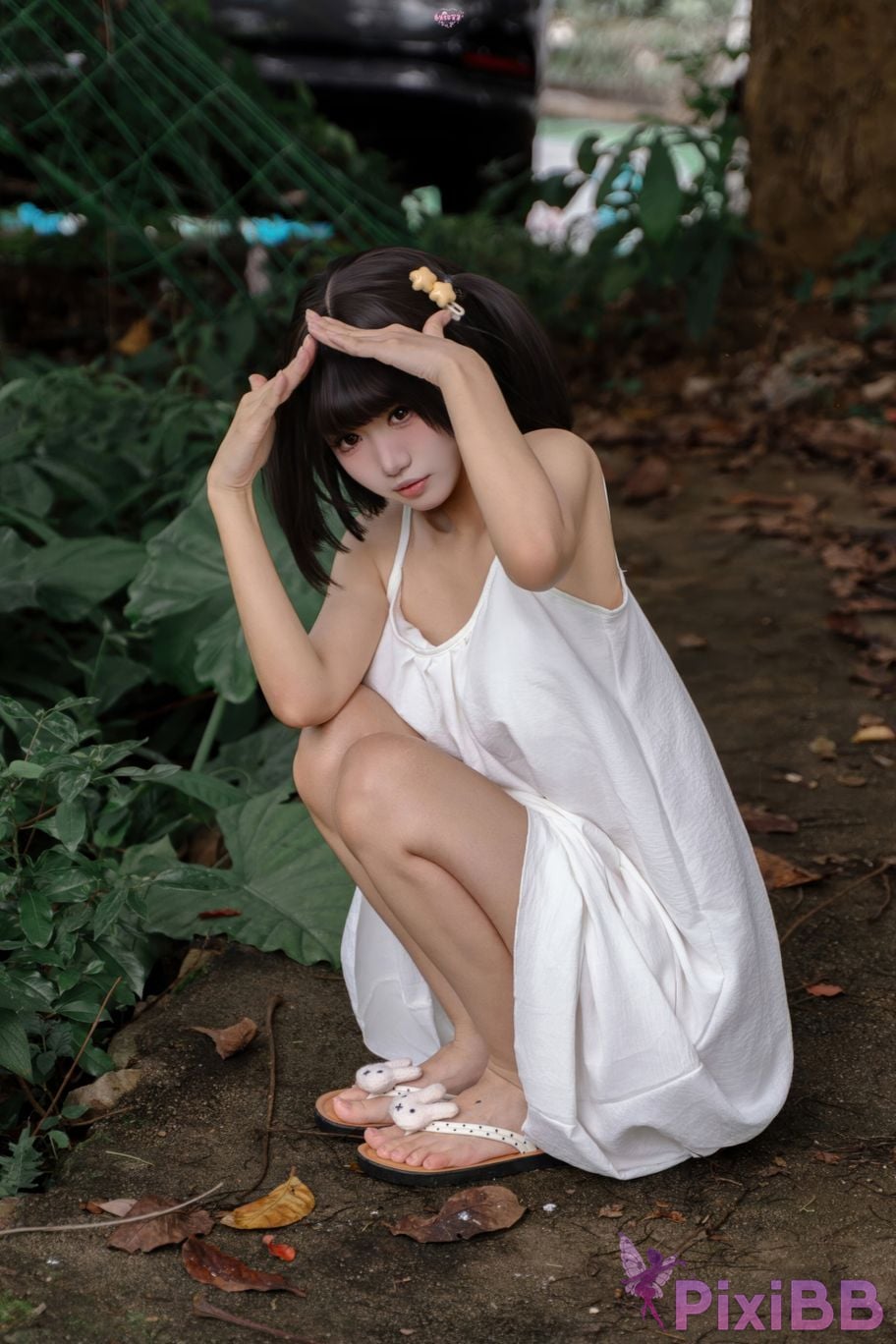 Cosplayer Qiqi be good Encounter on a rainy day PixiBB.COM 029