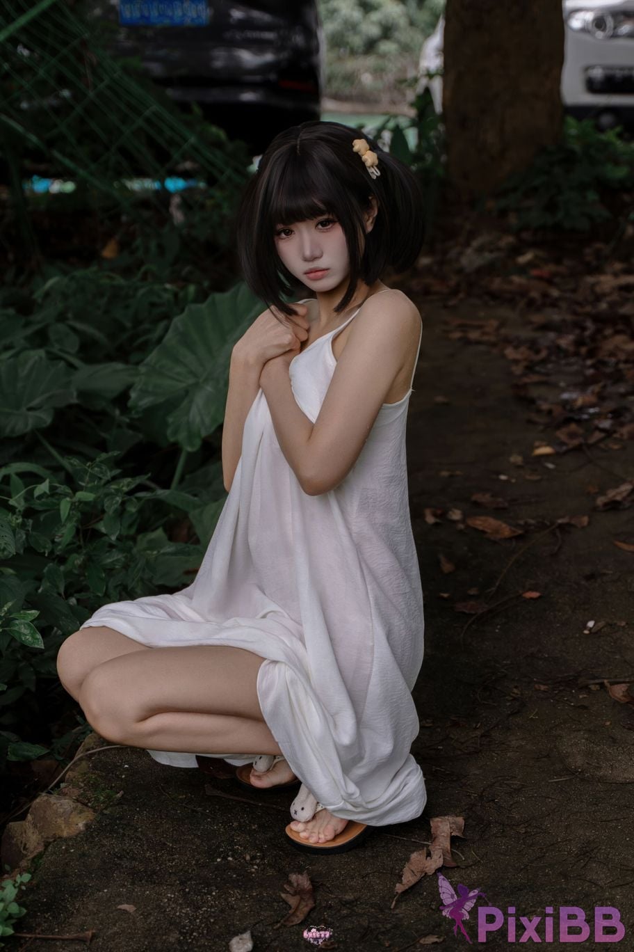 Cosplayer Qiqi be good Encounter on a rainy day PixiBB.COM 030