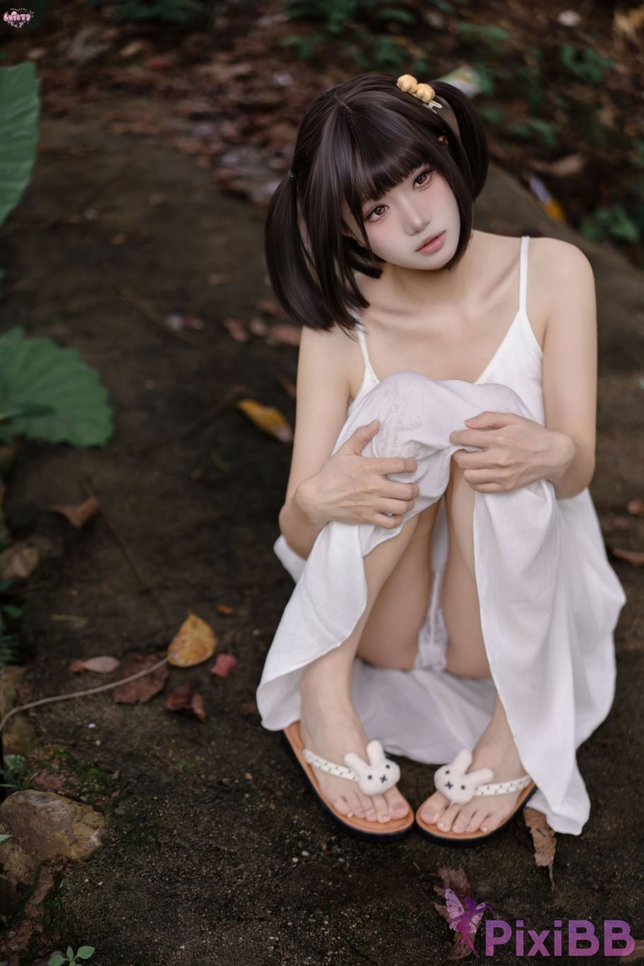 Cosplayer Qiqi be good Encounter on a rainy day PixiBB.COM 042