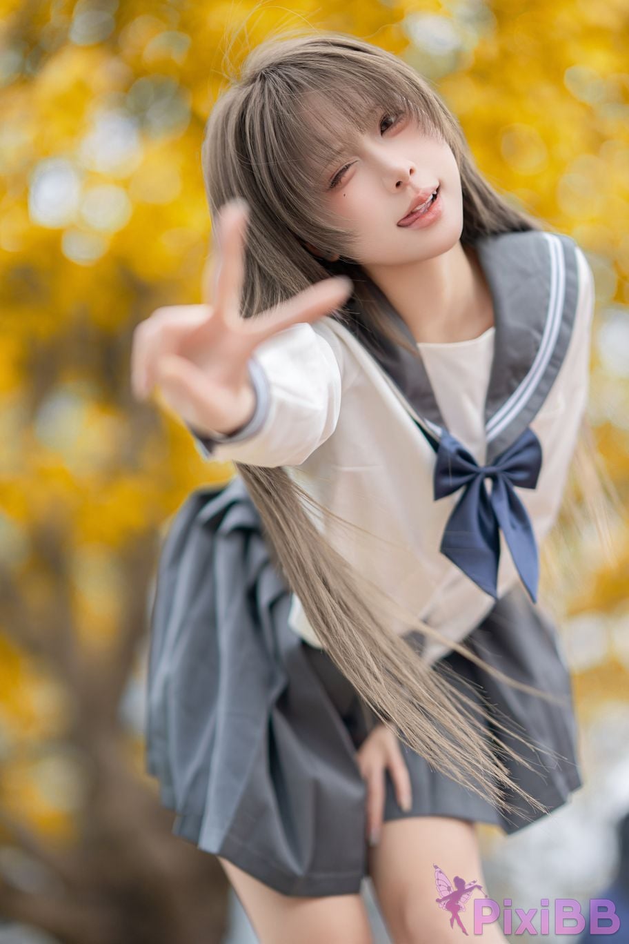 Cosplayer Zhiyue Etsu ko true love JK PixiBB.COM 030