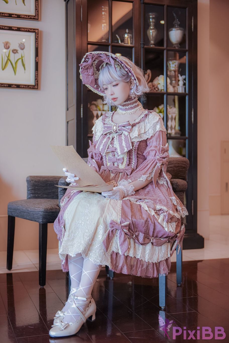 Cosplayer Ely eee ElyEE child Lilac Courtyard garden PixiBB.COM 001