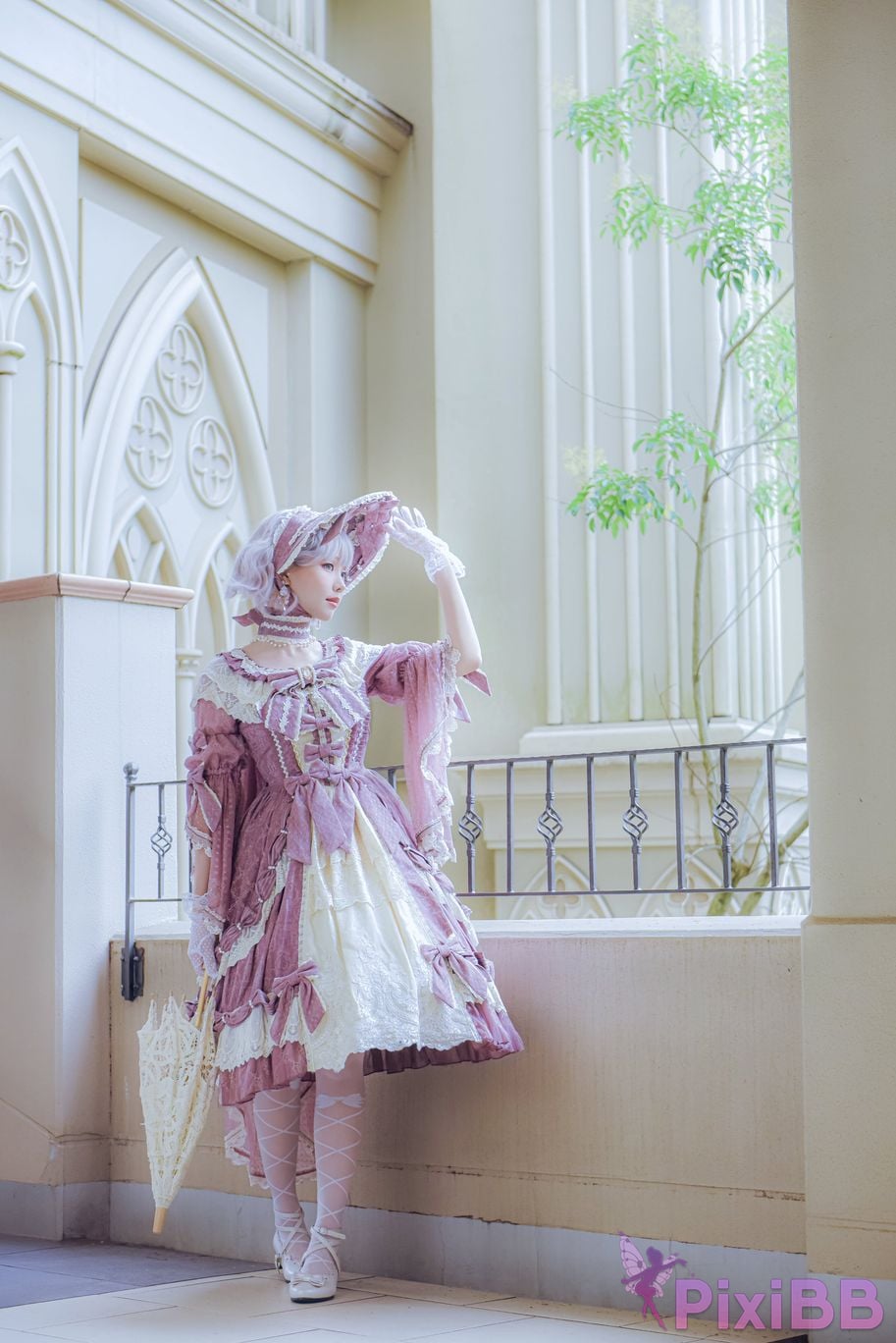 Cosplayer Ely eee ElyEE child Lilac Courtyard garden PixiBB.COM 002
