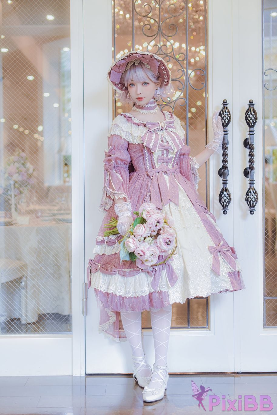 Cosplayer Ely eee ElyEE child Lilac Courtyard garden PixiBB.COM 005