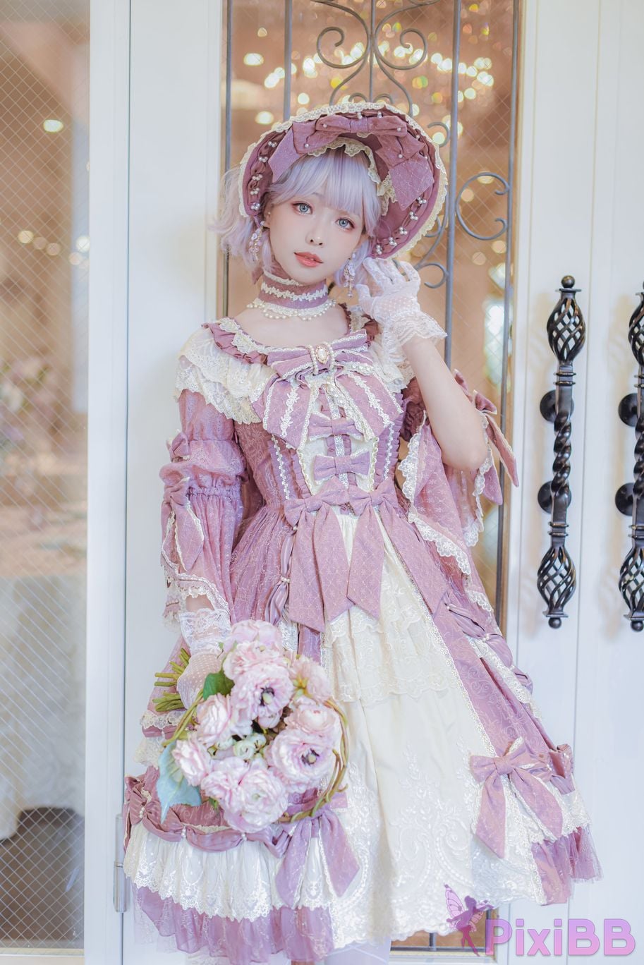 Cosplayer Ely eee ElyEE child Lilac Courtyard garden PixiBB.COM 006