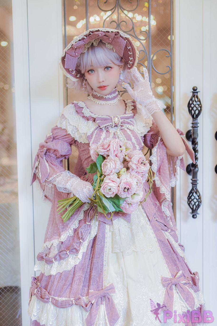 Cosplayer Ely eee ElyEE child Lilac Courtyard garden PixiBB.COM 007