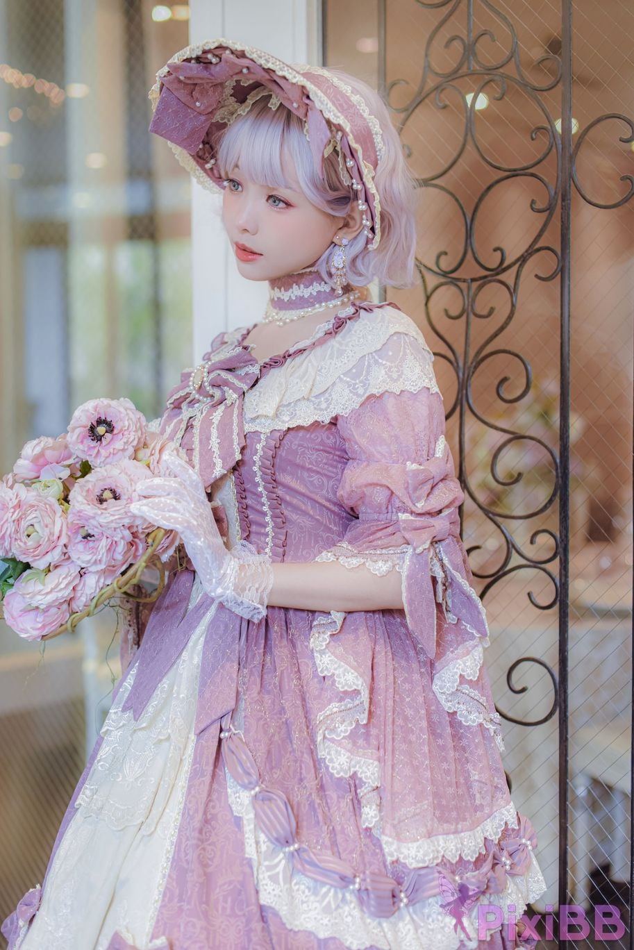 Cosplayer Ely eee ElyEE child Lilac Courtyard garden PixiBB.COM 008
