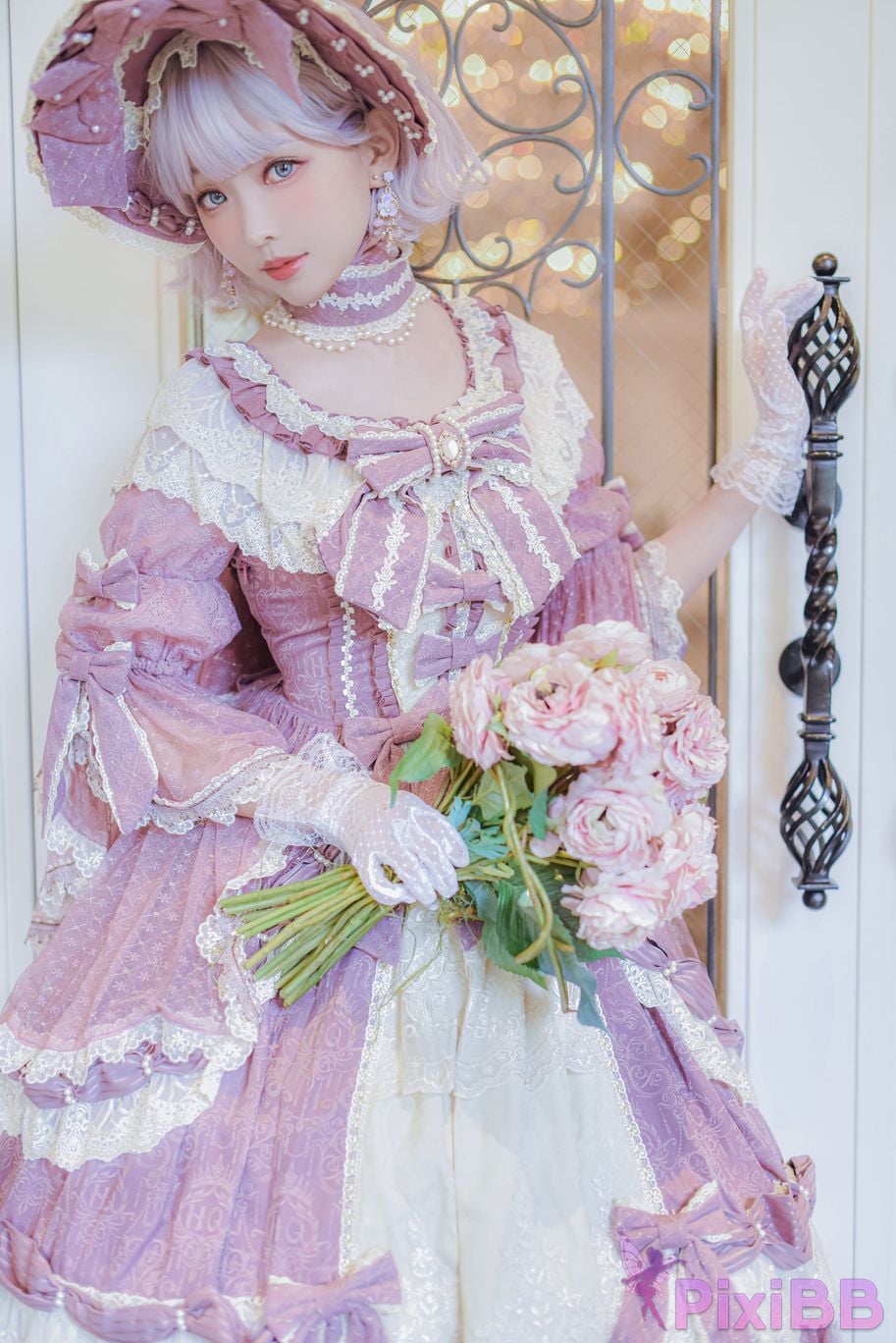 Cosplayer Ely eee ElyEE child Lilac Courtyard garden PixiBB.COM 010