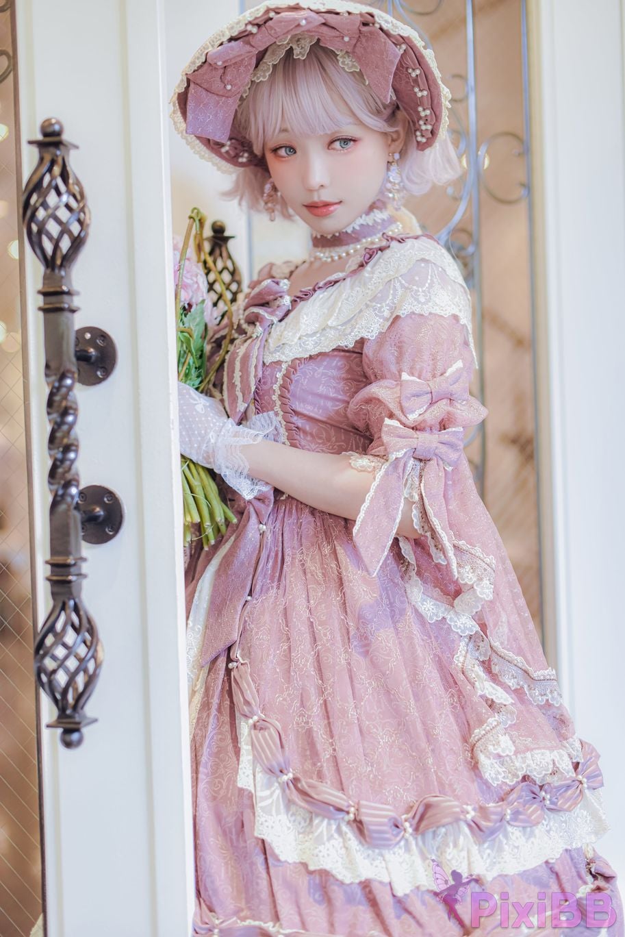 Cosplayer Ely eee ElyEE child Lilac Courtyard garden PixiBB.COM 011