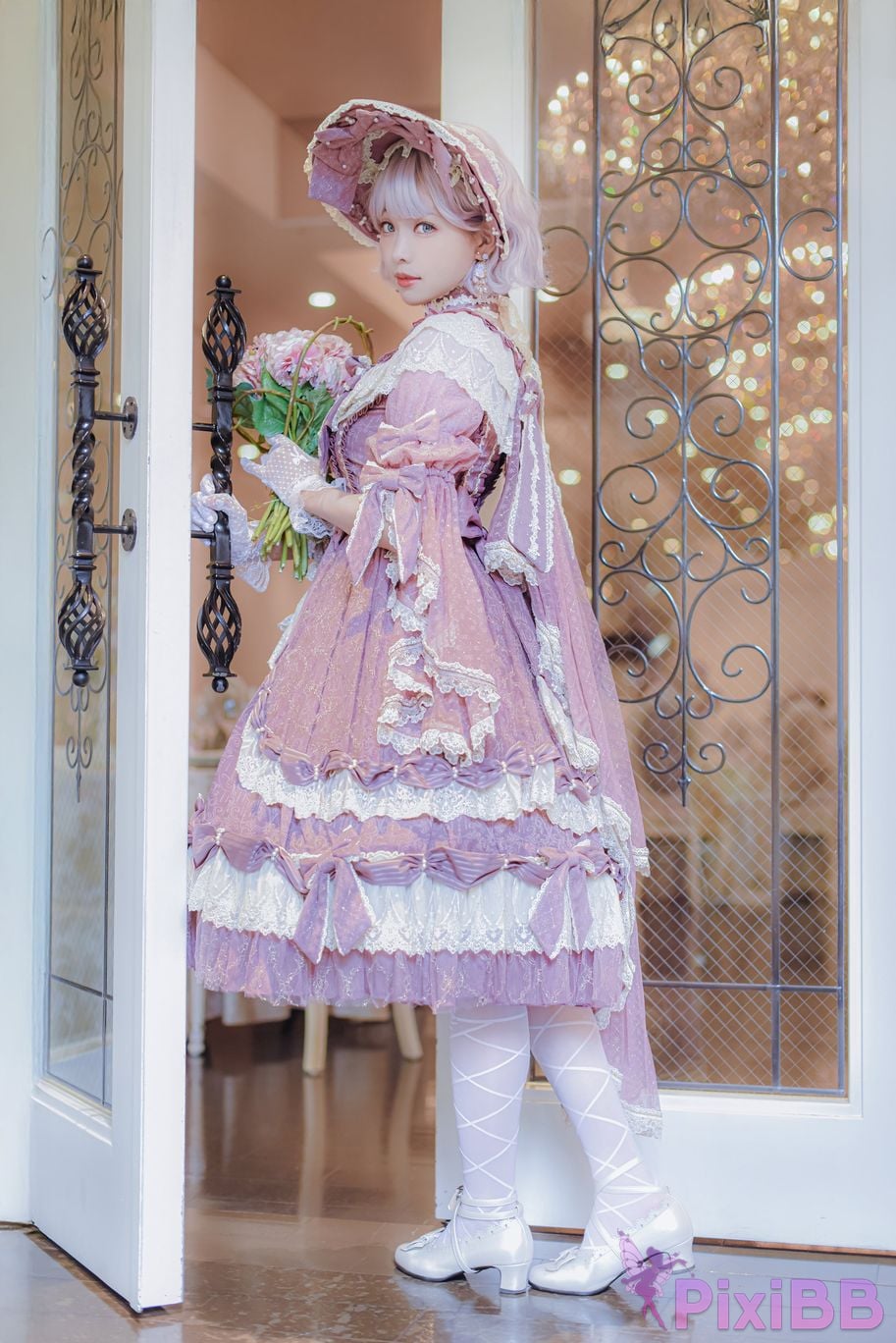 Cosplayer Ely eee ElyEE child Lilac Courtyard garden PixiBB.COM 013