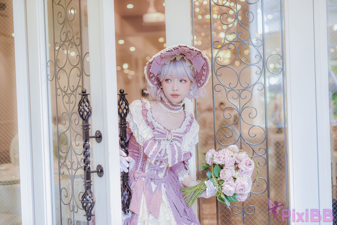 Cosplayer Ely eee ElyEE child Lilac Courtyard garden PixiBB.COM 014