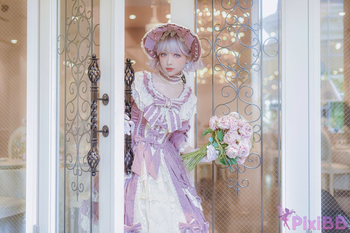 Cosplayer Ely eee ElyEE child Lilac Courtyard garden PixiBB.COM 015