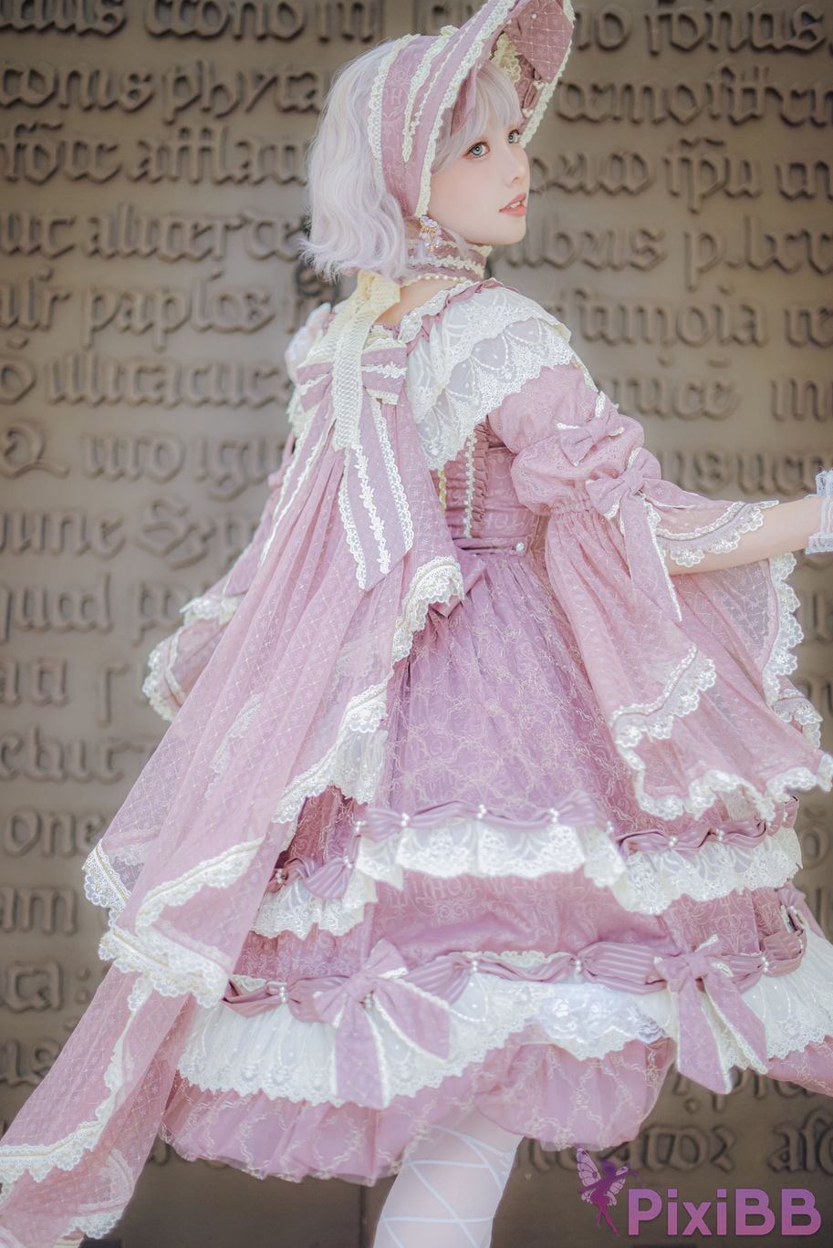 Cosplayer Ely eee ElyEE child Lilac Courtyard garden PixiBB.COM 021