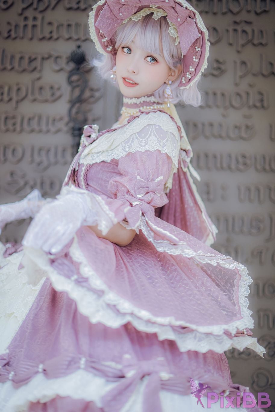 Cosplayer Ely eee ElyEE child Lilac Courtyard garden PixiBB.COM 024