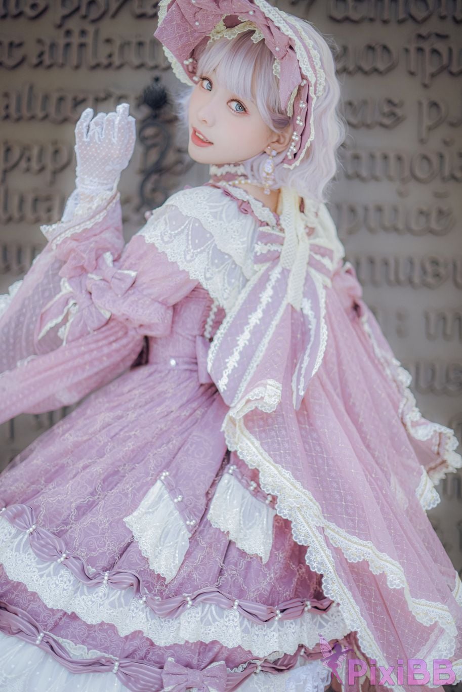 Cosplayer Ely eee ElyEE child Lilac Courtyard garden PixiBB.COM 025