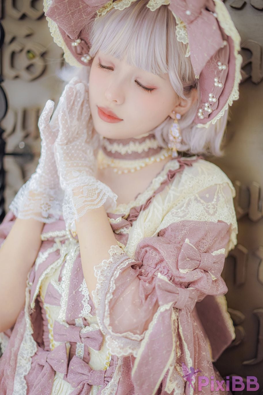 Cosplayer Ely eee ElyEE child Lilac Courtyard garden PixiBB.COM 030