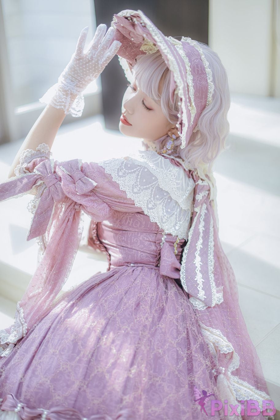 Cosplayer Ely eee ElyEE child Lilac Courtyard garden PixiBB.COM 032