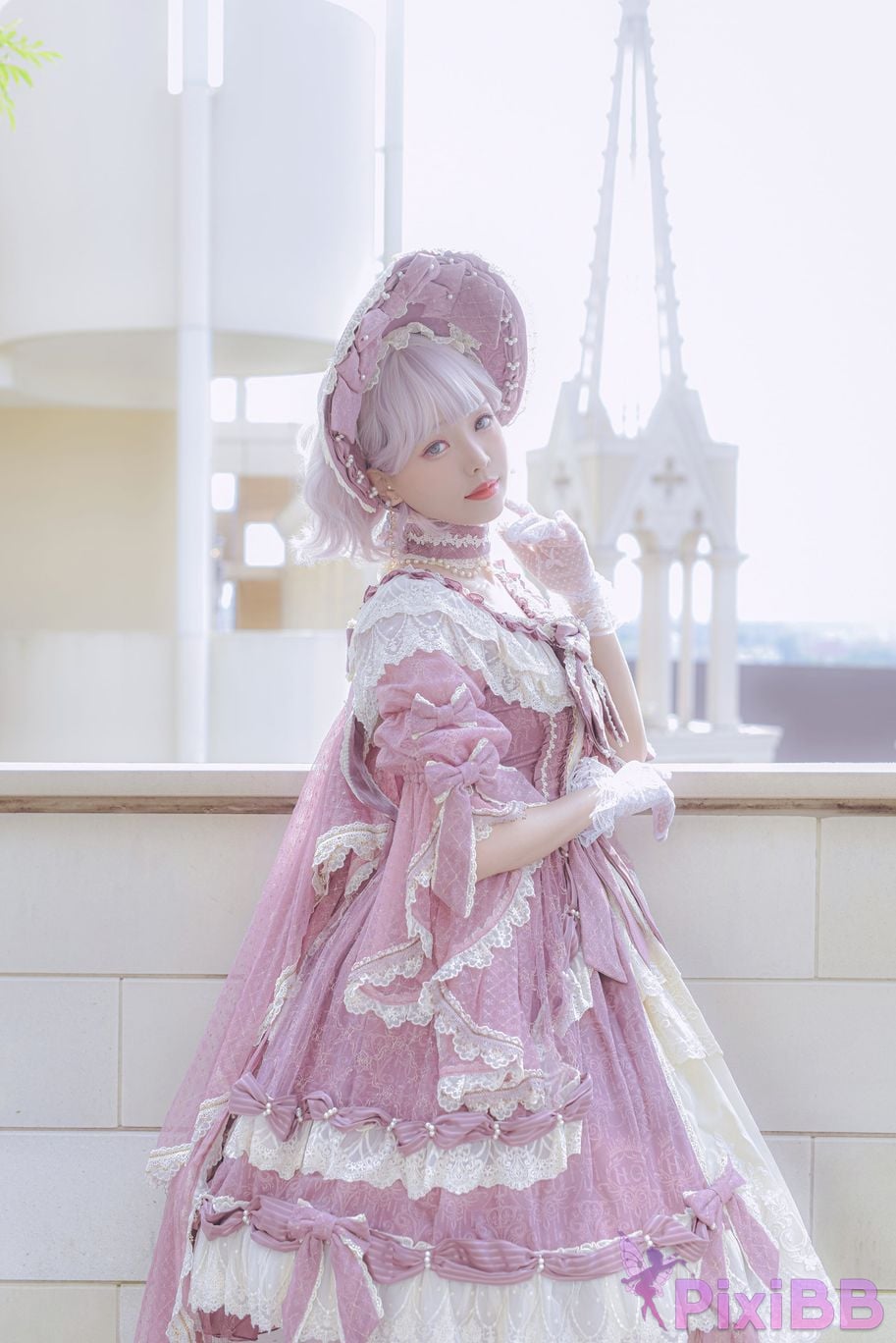 Cosplayer Ely eee ElyEE child Lilac Courtyard garden PixiBB.COM 042