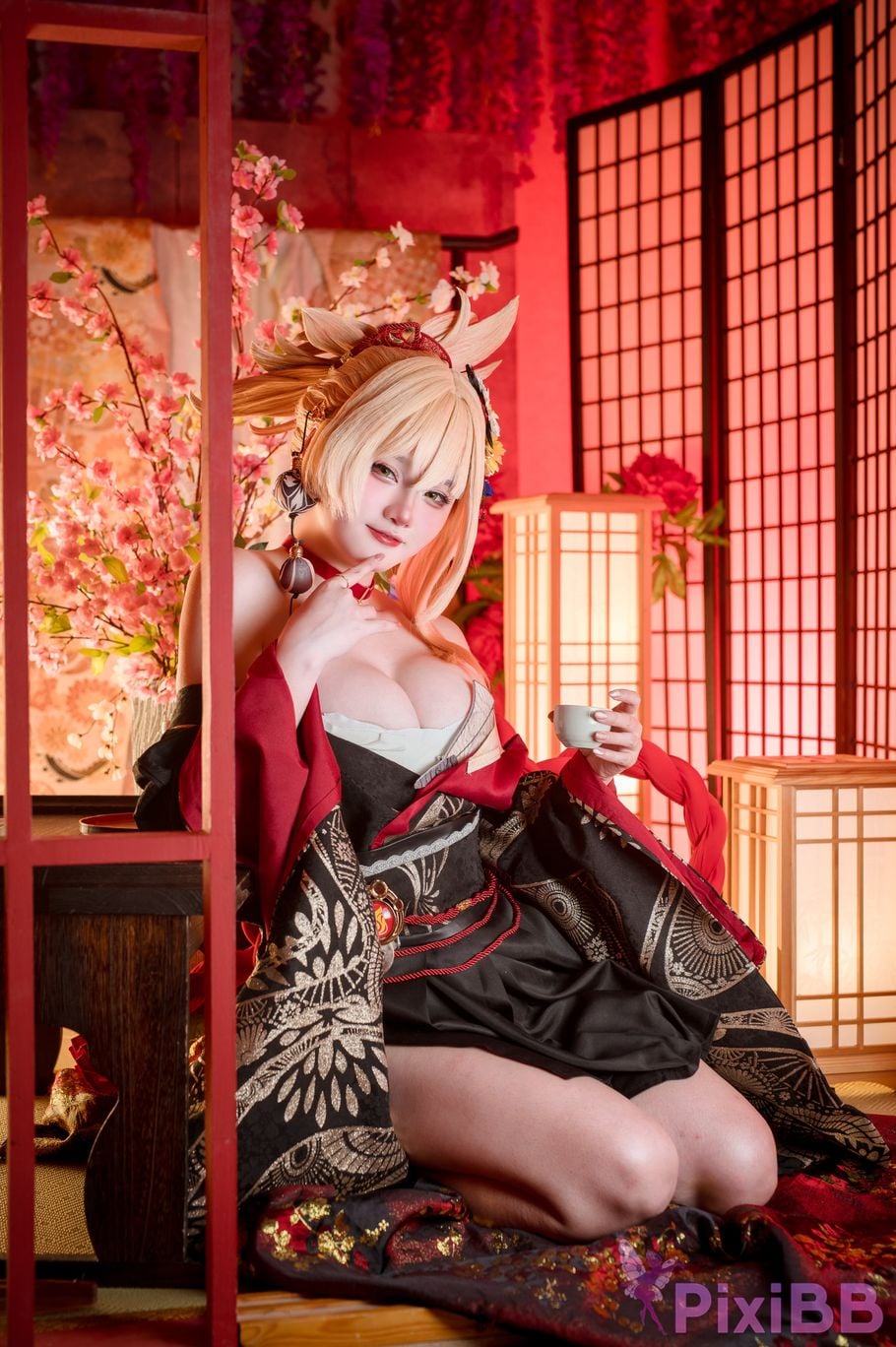 Cosplayer Xiaoyukiko small fish Yoimiya Yukata PixiBB.COM 007