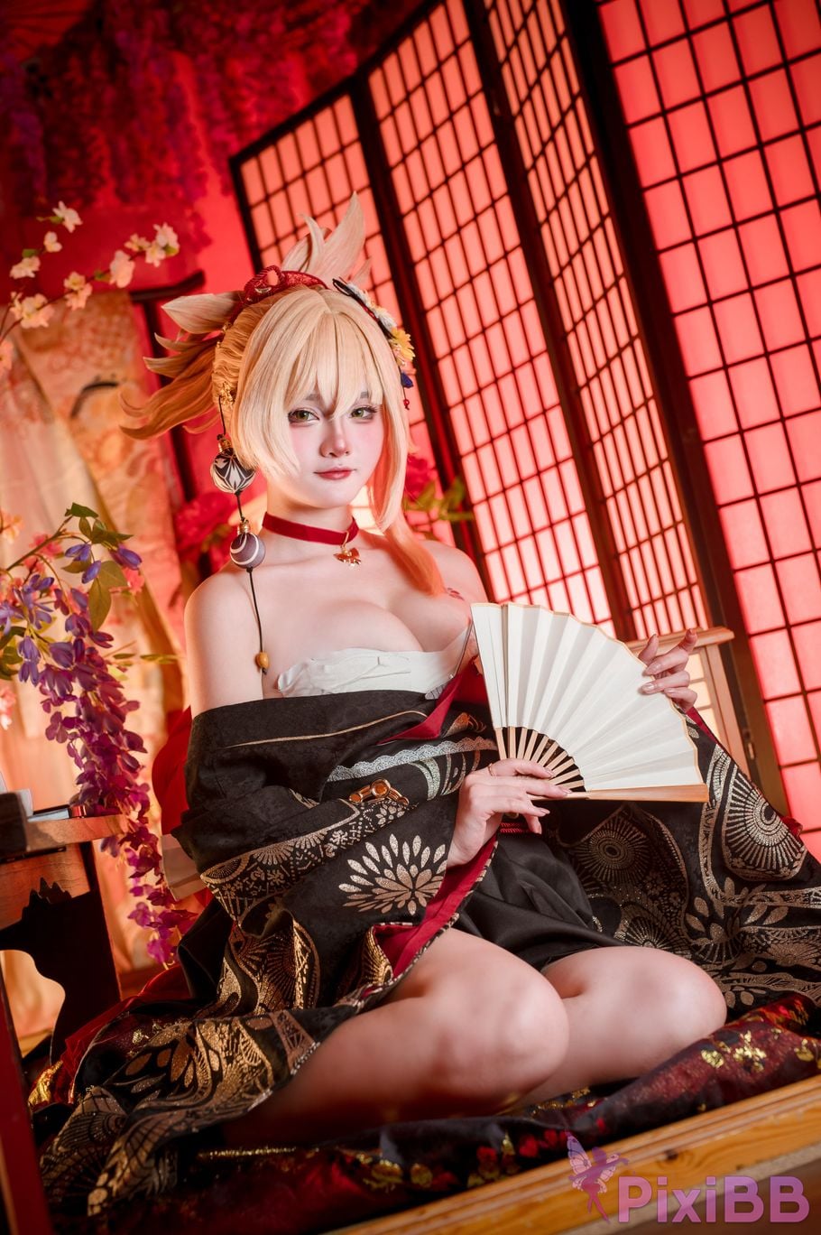 Cosplayer Xiaoyukiko small fish Yoimiya Yukata PixiBB.COM 012