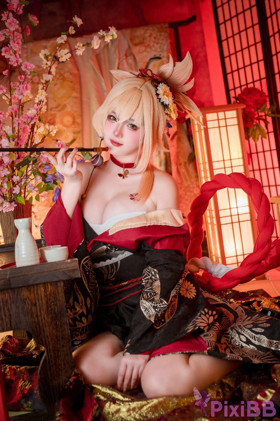 Cosplayer Xiaoyukiko small fish Yoimiya Yukata PixiBB.COM 014