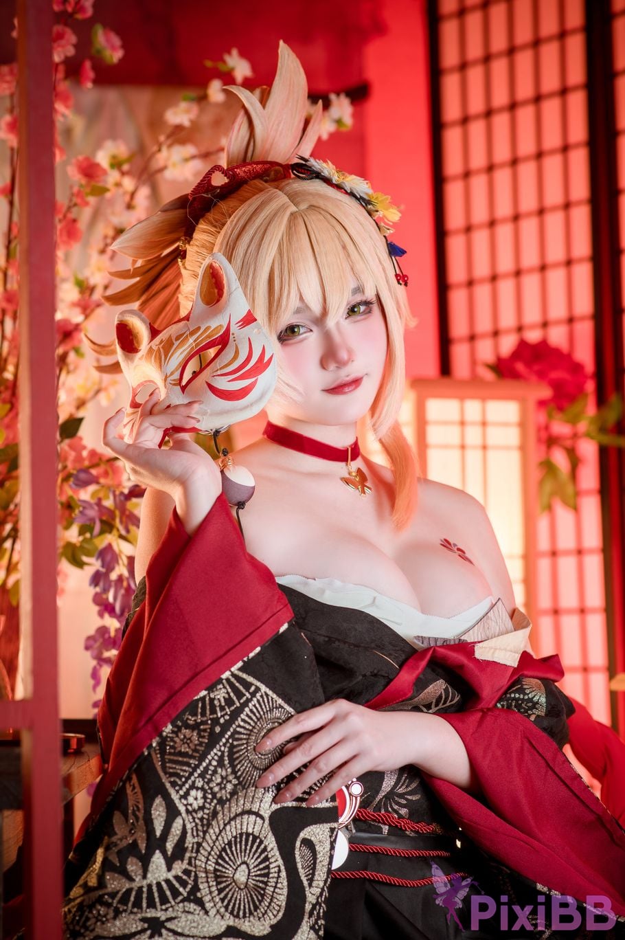 Cosplayer Xiaoyukiko small fish Yoimiya Yukata PixiBB.COM 016