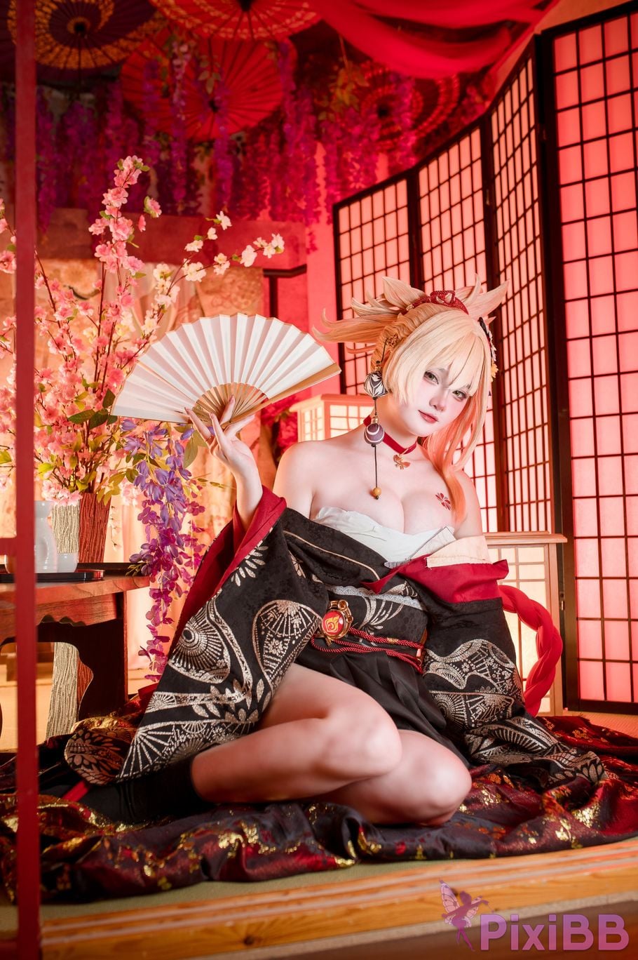 Cosplayer Xiaoyukiko small fish Yoimiya Yukata PixiBB.COM 028