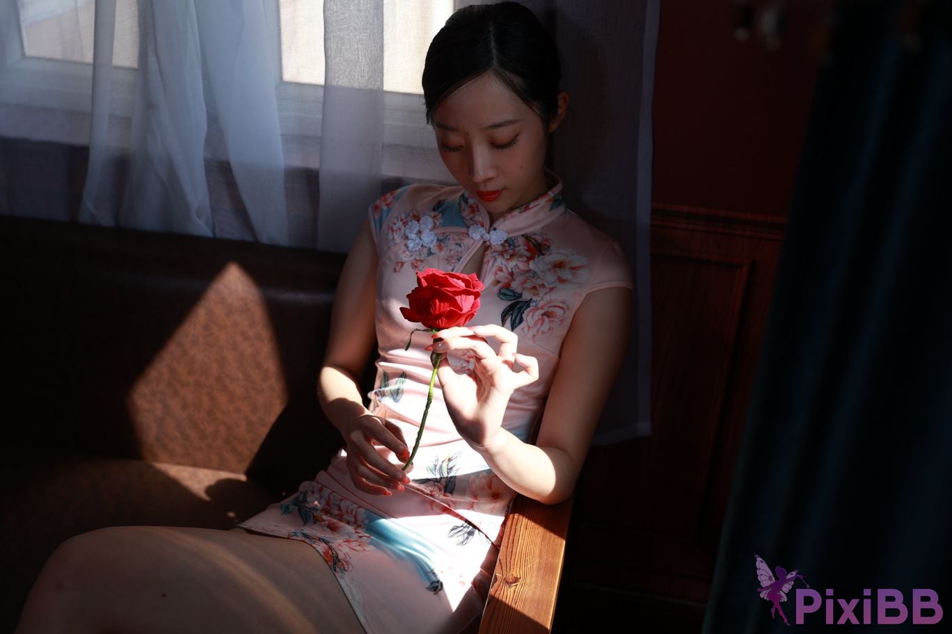 Private Photoshoot Zhang Xin Ladyly temperament cheongsam royal sister Full scale room shooting collection PixiBB.COM 025.JPG