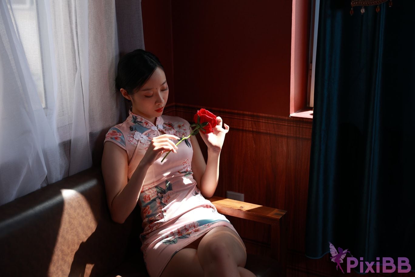 Private Photoshoot Zhang Xin Ladyly temperament cheongsam royal sister Full scale room shooting collection PixiBB.COM 032.JPG