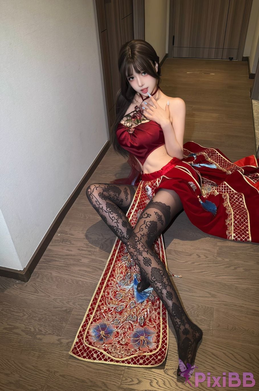 Cosplayer milk shop Douyin paid photo collection PixiBB.COM 043