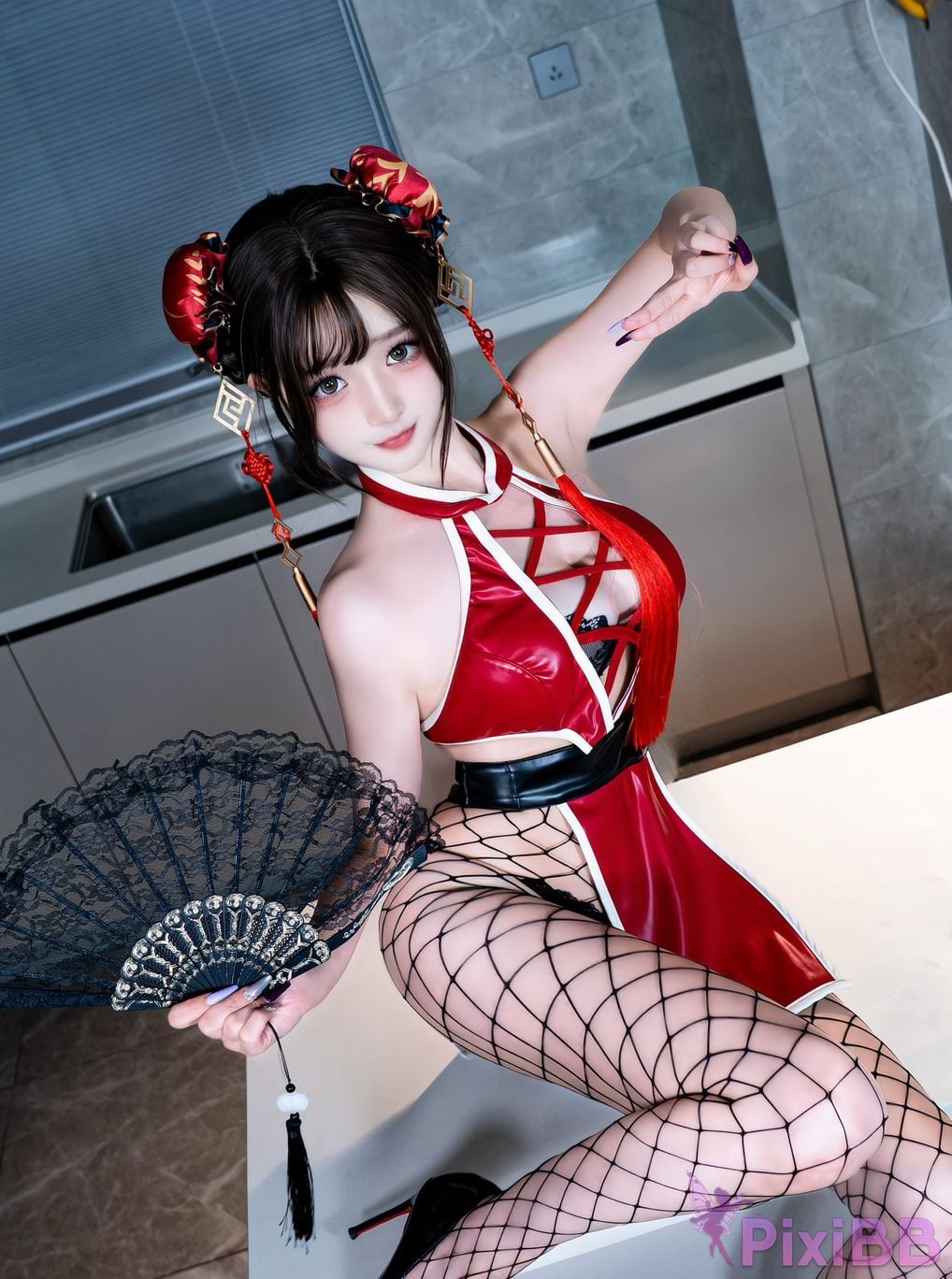 Cosplayer milk shop Douyin paid photo collection PixiBB.COM 148