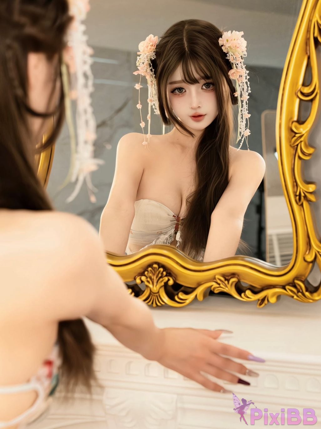 Cosplayer milk shop Douyin paid photo collection PixiBB.COM 221