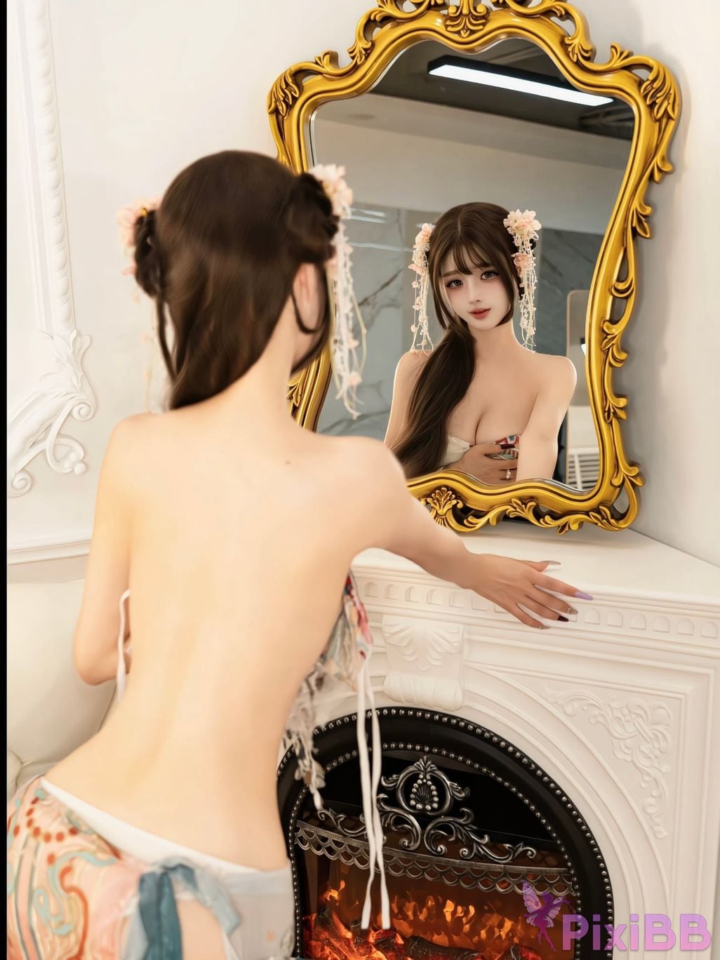 Cosplayer milk shop Douyin paid photo collection PixiBB.COM 255