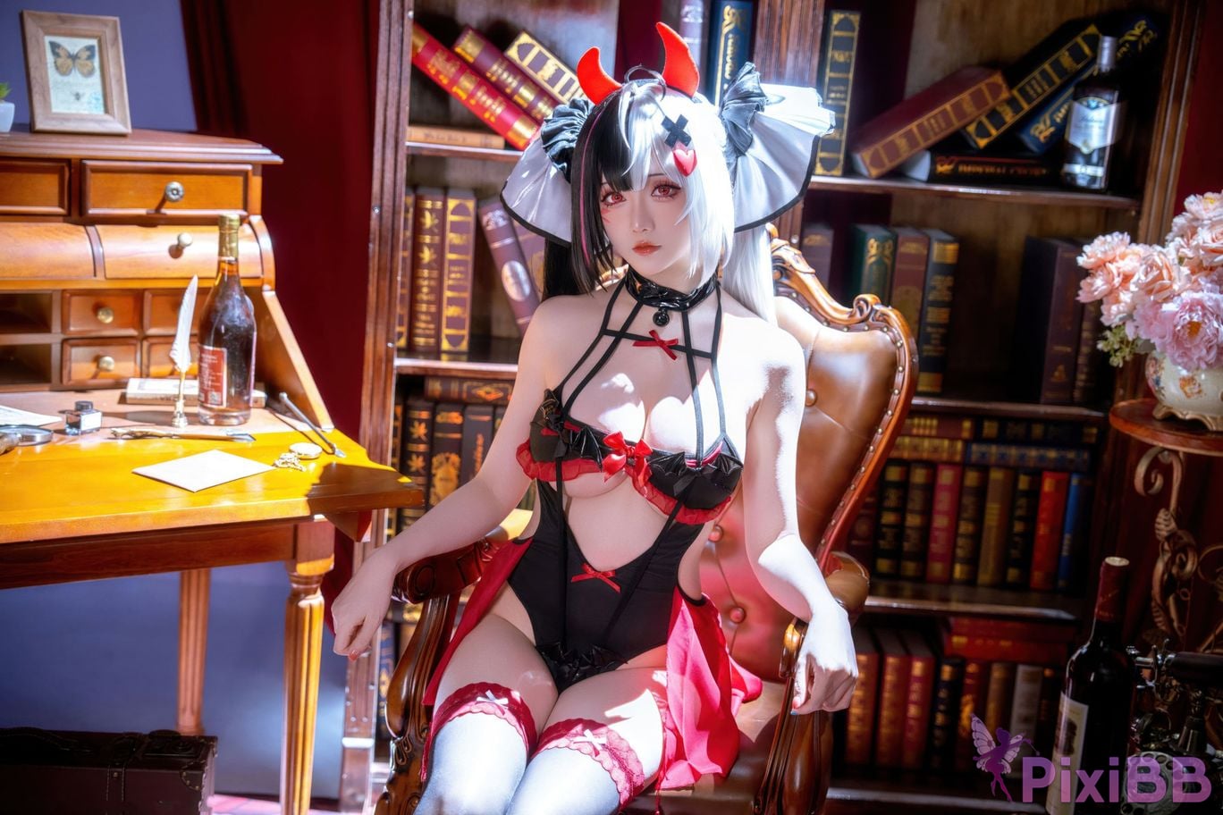 Cosplayer The star is late Hoshilily 2026 Year 06 monthly plan heterocyclic ring Requiem Raw hide Doujin PixiBB.COM 032