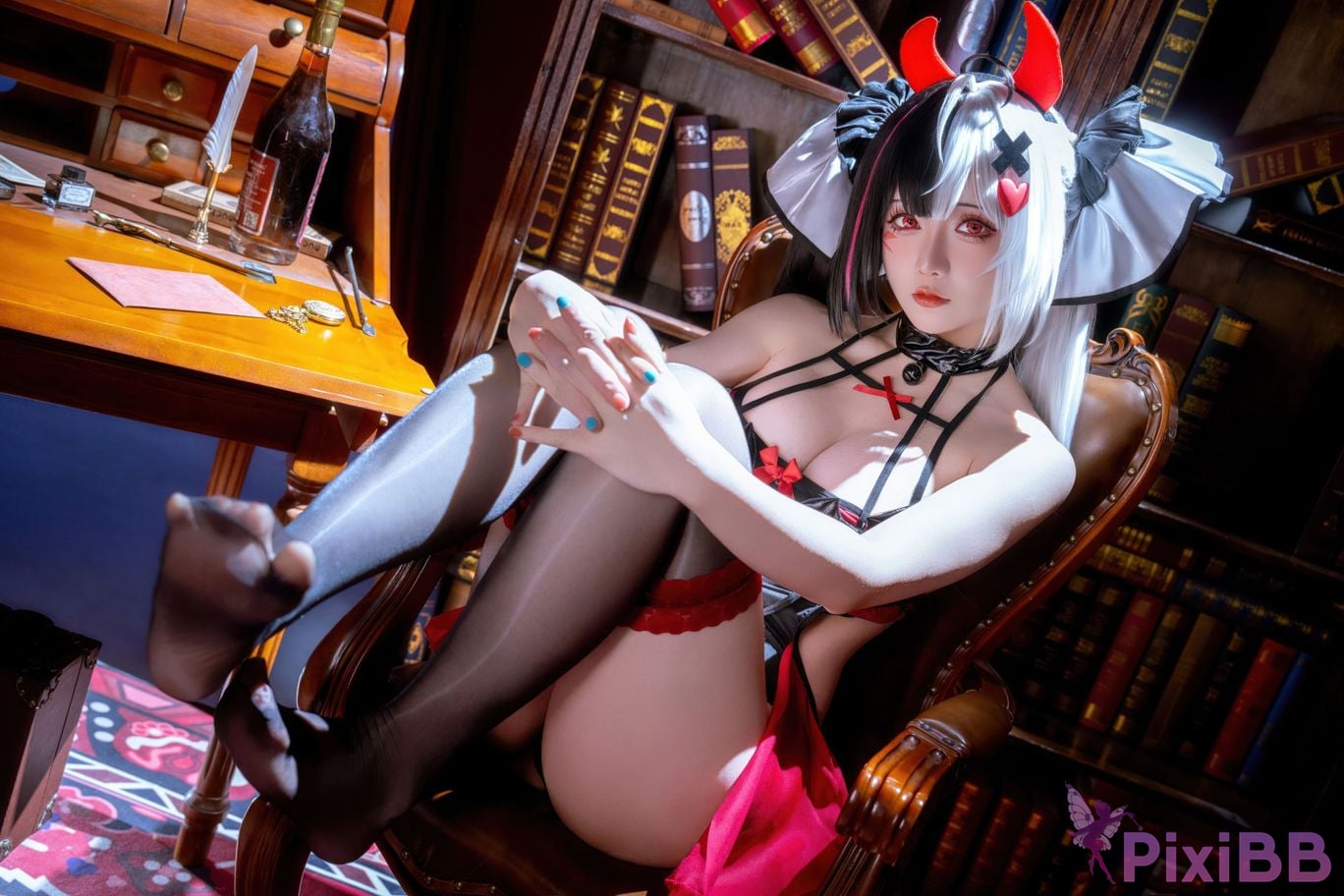 Cosplayer The star is late Hoshilily 2026 Year 06 monthly plan heterocyclic ring Requiem Raw hide Doujin PixiBB.COM 036