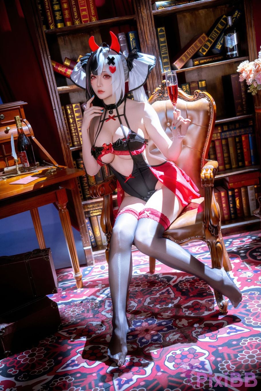 Cosplayer The star is late Hoshilily 2026 Year 06 monthly plan heterocyclic ring Requiem Raw hide Doujin PixiBB.COM 041