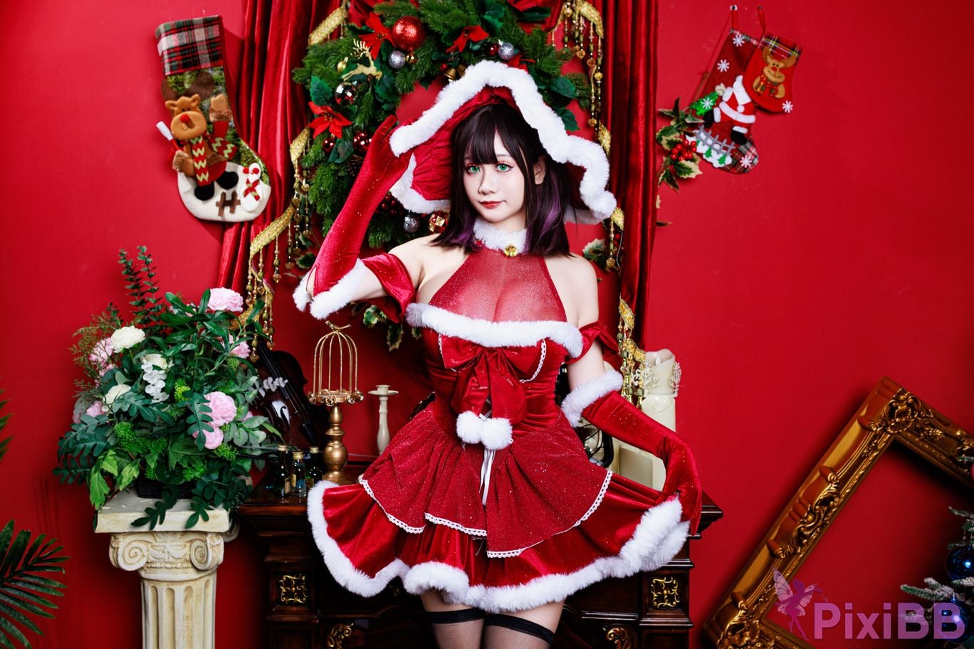 Cosplayer A Xuexue Christmas witch PixiBB.COM 001