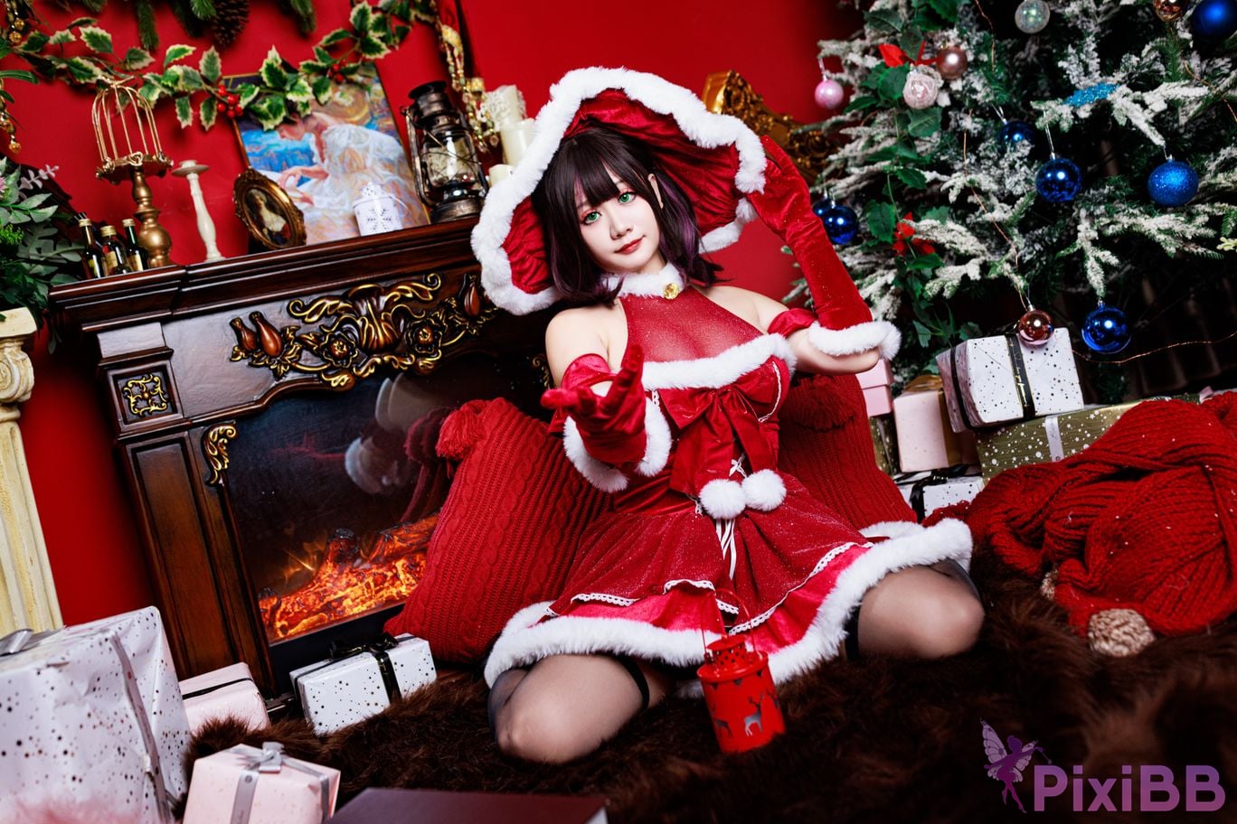 Cosplayer A Xuexue Christmas witch PixiBB.COM 013