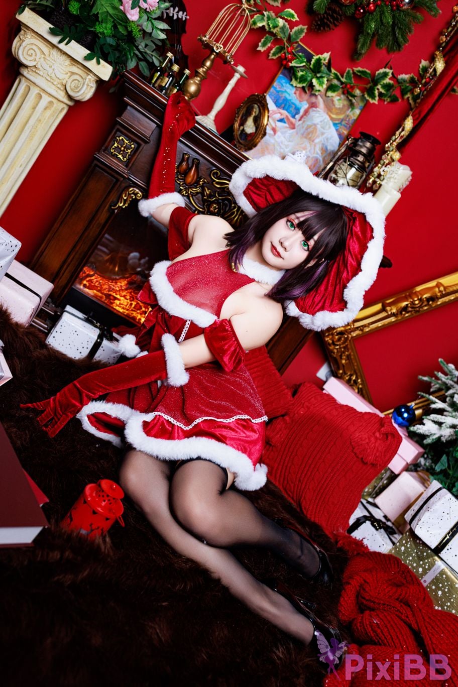 Cosplayer A Xuexue Christmas witch PixiBB.COM 016