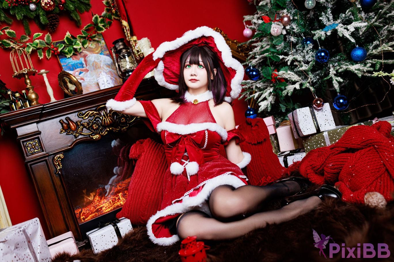 Cosplayer A Xuexue Christmas witch PixiBB.COM 017