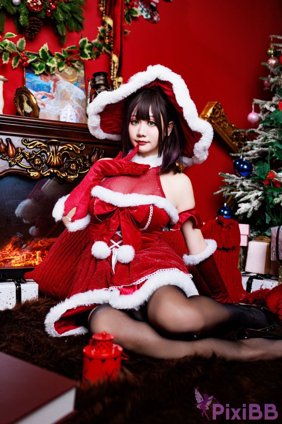 Cosplayer A Xuexue Christmas witch PixiBB.COM 018